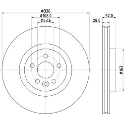 Brake Disc MINTEX MDC2035 OE Ref 30769057 MINTEX