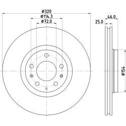Brake Disc MINTEX MDC2044 OE Ref G31Y3325XA MINTEX