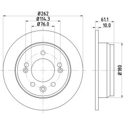 Brake Disc MINTEX MDC2055C OE Ref 584111H300 MINTEX