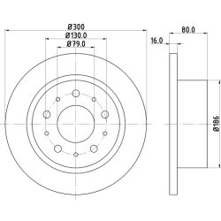 Brake Disc MINTEX MDC2058 OE Ref 424941 MINTEX