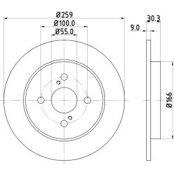 Brake Disc MINTEX MDC2060 OE Ref 424310D110 MINTEX