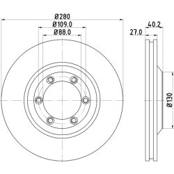Brake Disc MINTEX MDC2078 OE Ref 8973606770 MINTEX
