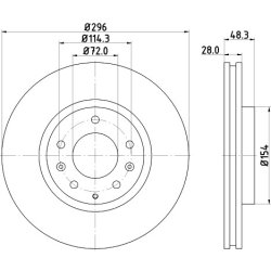 Brake Disc MINTEX MDC2081 OE Ref L2143325X MINTEX