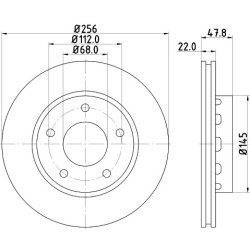 Brake Disc MINTEX MDC2085 OE Ref 3B0615601B MINTEX
