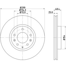 Brake Disc MINTEX MDC2091 OE Ref G33Y3325XA MINTEX