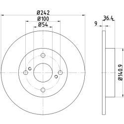 Brake Disc MINTEX MDC2095 OE Ref 4243112090 MINTEX