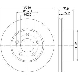 Brake Disc MINTEX MDC2100 OE Ref J3251156 MINTEX