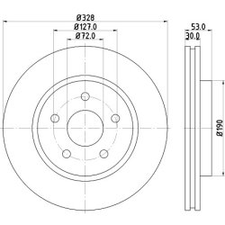 Brake Disc MINTEX MDC2102 OE Ref 52089269AB MINTEX