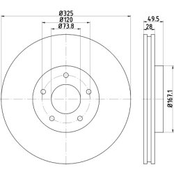 Brake Disc MINTEX MDC2105 OE Ref JLM20617 MINTEX