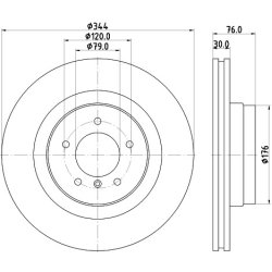 Brake Disc MINTEX MDC2106 OE Ref SDB500181 MINTEX