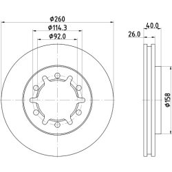 Brake Disc MINTEX MDC2110 OE Ref 402062S400 MINTEX