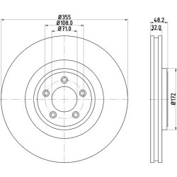 Brake Disc MINTEX MDC2111C OE Ref C2C25337 MINTEX