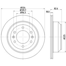 Brake Disc MINTEX MDC2124 OE Ref 584114H300 MINTEX
