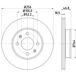 Brake Disc MINTEX MDC2126 OE Ref 517121J500 MINTEX