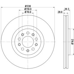 Brake Disc MINTEX MDC2158 OE Ref 51767383 MINTEX