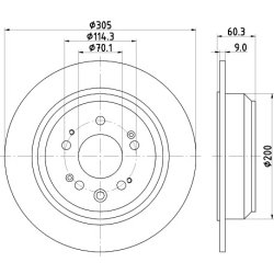 Brake Disc MINTEX MDC2165 OE Ref 42510TL0G51 MINTEX
