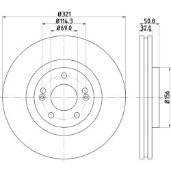 Brake Disc MINTEX MDC2175 OE Ref S517123J500 MINTEX