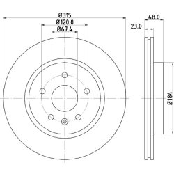 Brake Disc MINTEX MDC2191 OE Ref 13501303 MINTEX