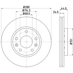 Brake Disc MINTEX MDC2195C OE Ref 4020600Q0L