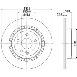 Brake Disc MINTEX MDC2199 OE Ref 31277357 MINTEX