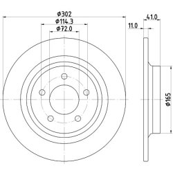 Brake Disc MINTEX MDC2202 OE Ref C26Y26251A MINTEX