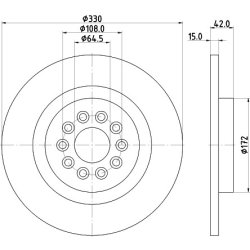 Brake Disc MINTEX MDC2206 OE Ref C2C8356 MINTEX