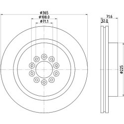 Brake Disc MINTEX MDC2207 OE Ref C2C10392 MINTEX