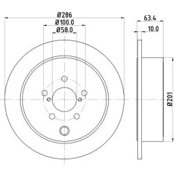 Brake Disc MINTEX MDC2209 OE Ref 26700AJ00A MINTEX
