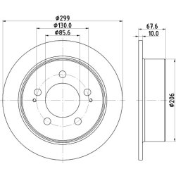 Brake Disc MINTEX MDC2212 OE Ref 4840109002 MINTEX