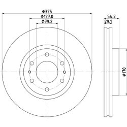 Brake Disc MINTEX MDC2213 OE Ref 25826103 MINTEX