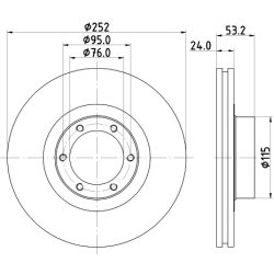 Brake Disc MINTEX MDC222 OE Ref 9111283 MINTEX