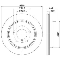 Brake Disc MINTEX MDC2232 OE Ref 6855008 MINTEX