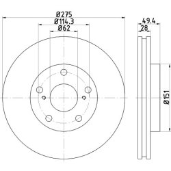 Brake Disc MINTEX MDC2257 MINTEX