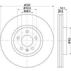 Brake Disc MINTEX MDC2263 OE Ref 8R0615301D MINTEX