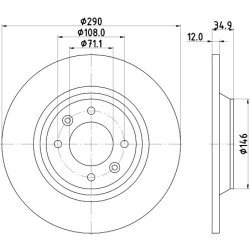 Brake Disc MINTEX MDC2268 OE Ref 1618864880 MINTEX