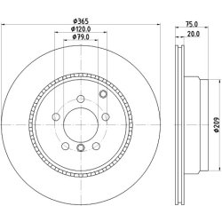 Brake Disc MINTEX MDC2274 OE Ref LR011891 MINTEX