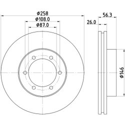 Brake Disc MINTEX MDC2275 OE Ref 0K72F33251A MINTEX