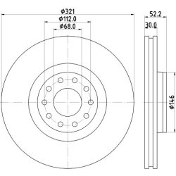 Brake Disc MINTEX MDC2282 OE Ref 4B3615301 MINTEX