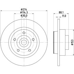 Brake Disc MINTEX MDC2284 OE Ref 402029646R MINTEX