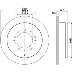 Brake Disc MINTEX MDC2288 OE Ref 4243160290 MINTEX