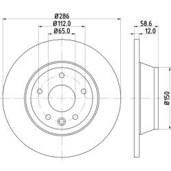 Brake Disc MINTEX MDC2292 OE Ref 8J0615601 MINTEX