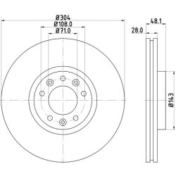 Brake Disc MINTEX MDC2293 OE Ref 4249K1 MINTEX