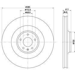 Brake Disc MINTEX MDC2295 OE Ref 4F0615301J MINTEX