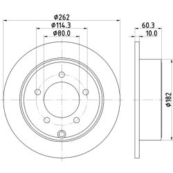 Brake Disc MINTEX MDC2298 OE Ref 05105515AA MINTEX