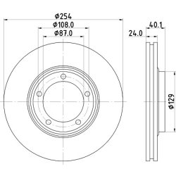 Brake Disc MINTEX MDC2308 OE Ref 581294A100 MINTEX