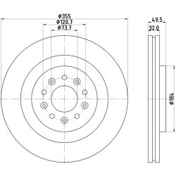 Brake Disc MINTEX MDC2309 OE Ref C2N2361 MINTEX