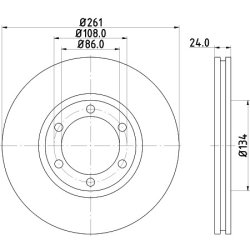 Brake Disc MINTEX MDC2310 OE Ref 0K60A33251 MINTEX