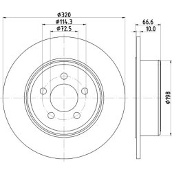 Brake Disc MINTEX MDC2311 OE Ref 4779208AA MINTEX