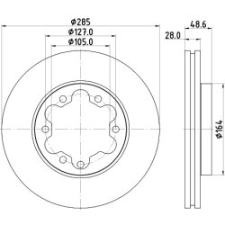Brake Disc MINTEX MDC2313 OE Ref 4351226190 MINTEX