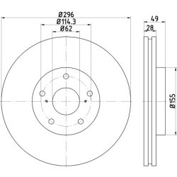 Brake Disc MINTEX MDC2314 MINTEX